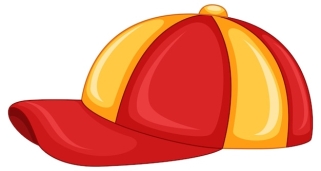 Бесплатное векторное изображение Шляпа красно-желтого цвета